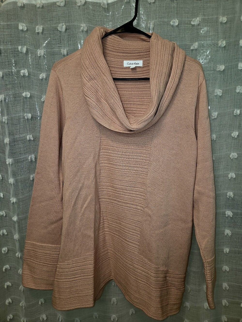 Calvin Klein Women's Rose Pink Cowl Neck Sweater 2x